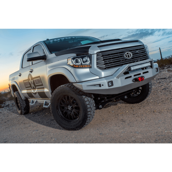 ICI Front Bumper; AL-FBM91TYN-RT; 2014 - 2021 Toyota Tundra; Alumilite Series; aftermarket aluminum winch truck bumper steps; aps; steelcraft; go rhino; westin hdx; research power step; harness; tube rock sliders; nerf step rs; predator; smittybilt; growler; super hoop; Jeep JL; Jeep JK; Top rated; Best reviewed; adjustable; High rated; nerfbars; side steps; truck steps; entry steps; drop down steps; best gas mileage; step bars; side bars; lifetime warranty; rust free; light weight; powdercoat; replacement auto