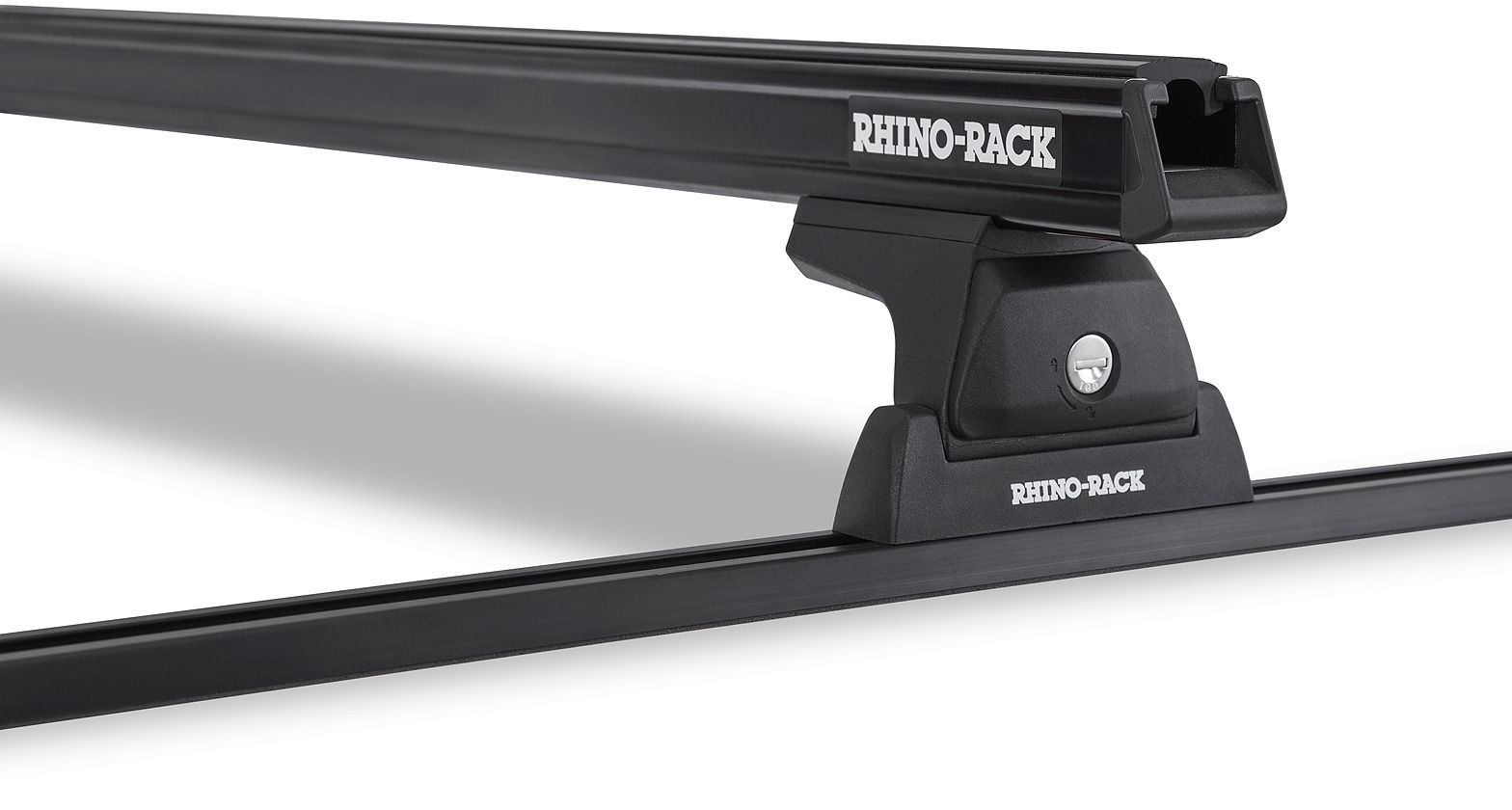 Heavy Duty RLT600 Trackmount Black 2 Bar Roof Rack