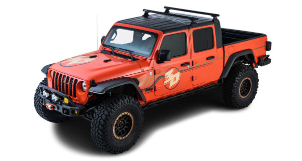 Heavy Duty Black 2 Bar Rhino-Rack Backbone Roof Rack with RLT600 Legs