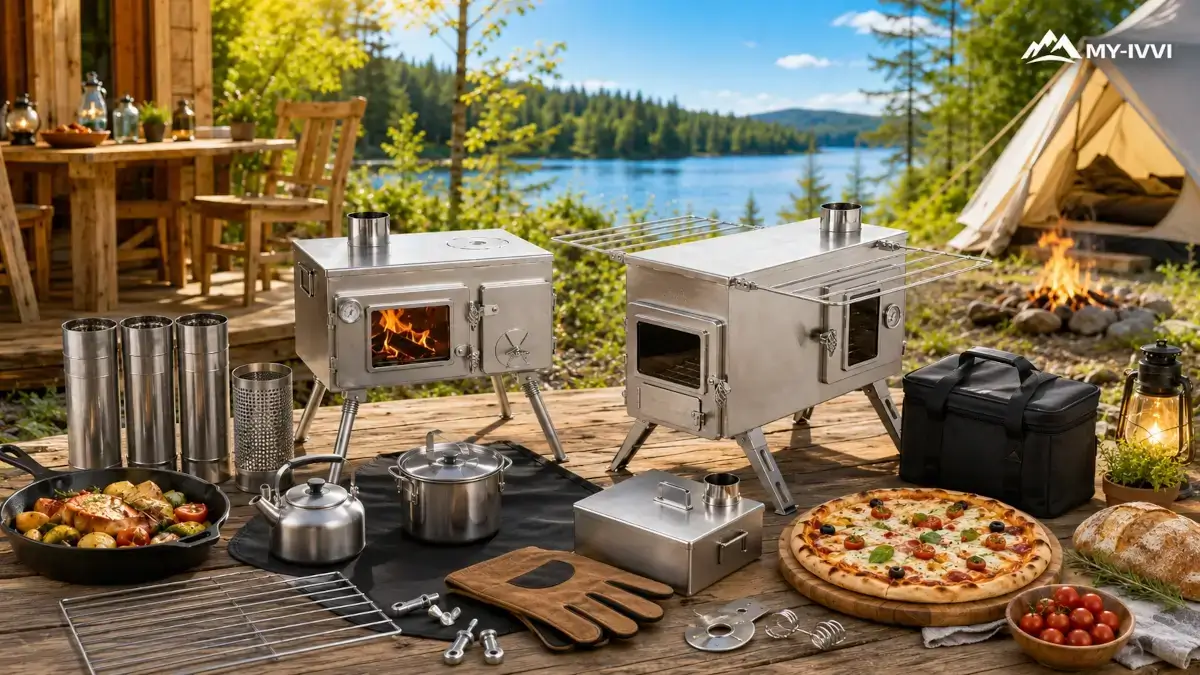 Winnerwell pizza oven and camping wood stove for outdoor cooking in Canada